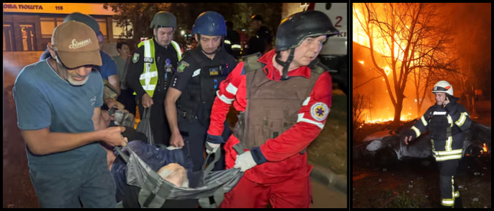 Russia Kills 2, Injures 57 in Drone Strike on Kharkiv