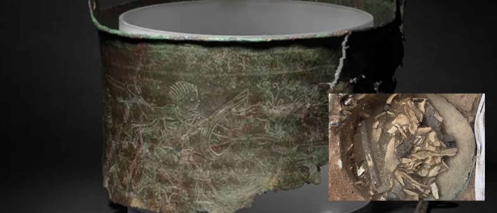 Anglo-Saxon Burial Bucket Reveals Cremated Remains and Artifacts