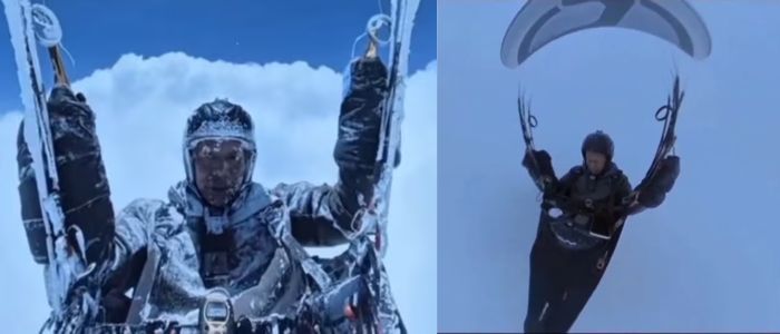 Chinese paraglider survives extreme flight without oxygen