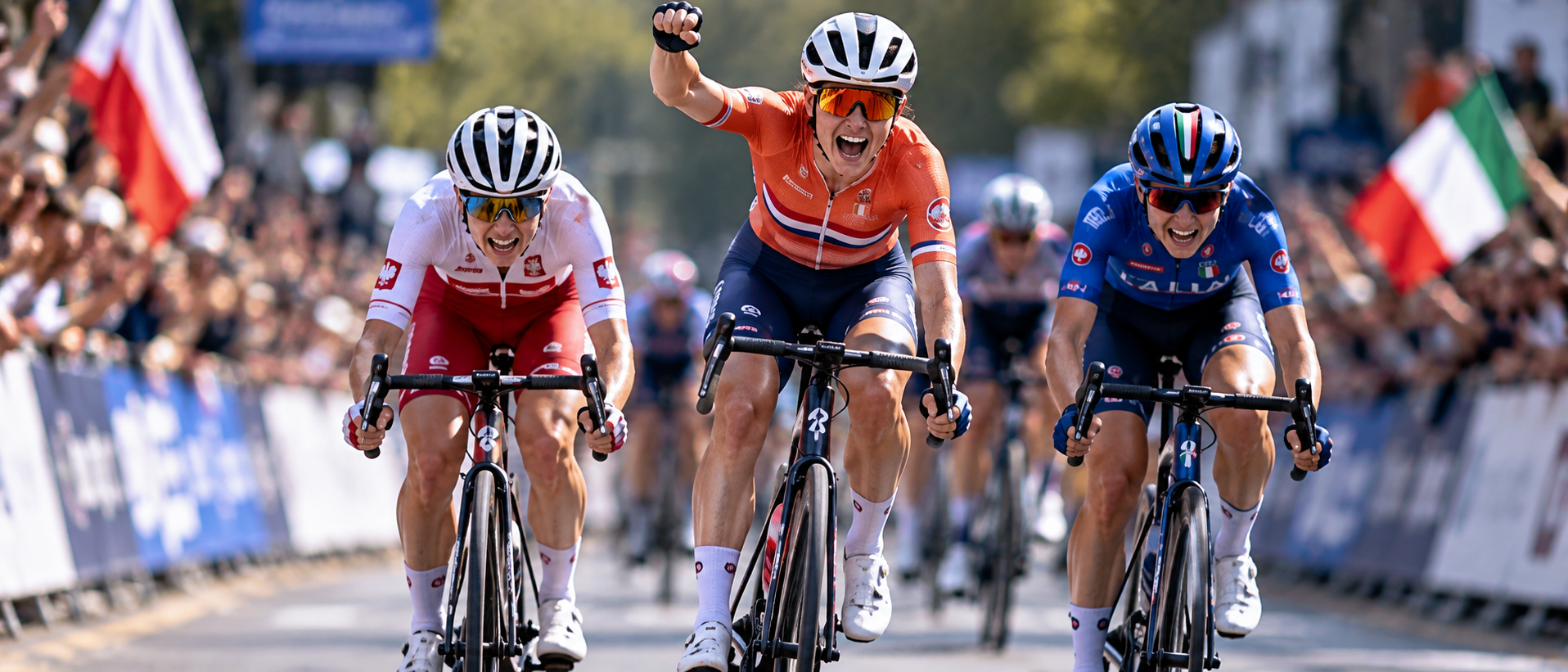 Polish Cyclist Wins World Championship Silver in Sprint Finish